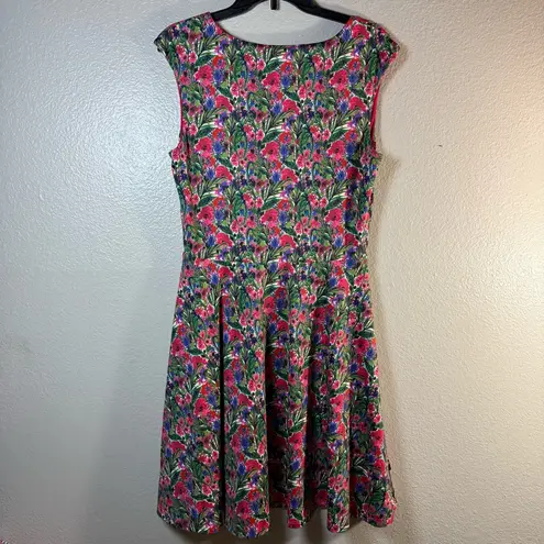 Betabrand Reversible Floral Cap Sleeve Dress SZ:L