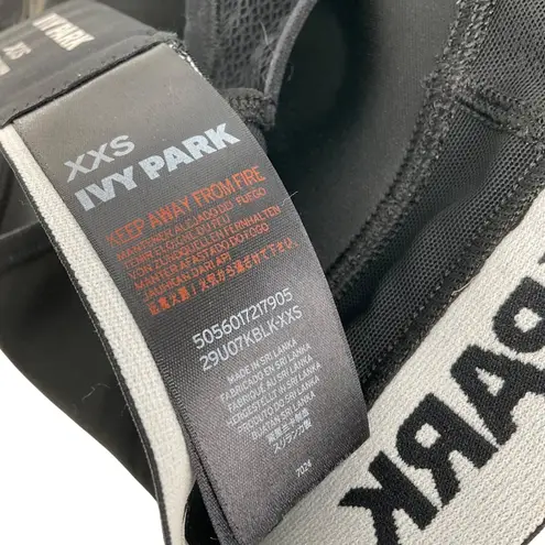 Ivy Park XXS Black Sports Bra With Mesh Back & Elastic Band