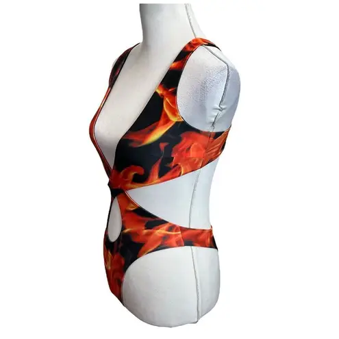 ALT Juno One Piece Swimsuit in Fiamma Red Crossover Cutout Women’s Size XS New