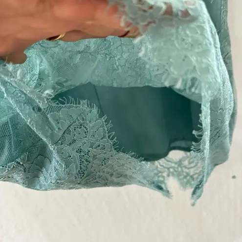 Lulus  Pure Genius Sheer Sage Green Lace Top S - Image 9