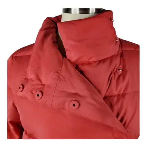 J.Jill  Chloe cozy down puffer coat with funnel neck coral jacket size XS