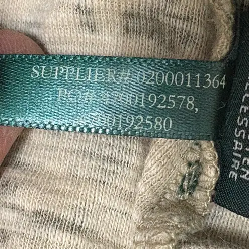 Lauren by Ralph Lauren Beige & Olive Pattern Crochet Macrame Tank Top Size XL Green