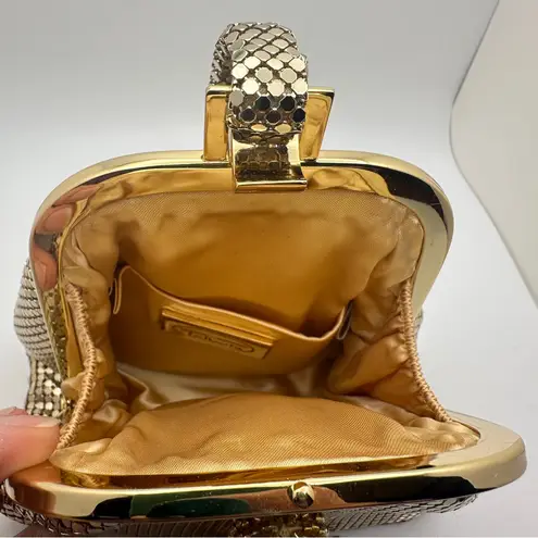 Talbots  Metallic Gold Mesh Tassel Small Cocktail Evening Bag Wristlet - Image 8