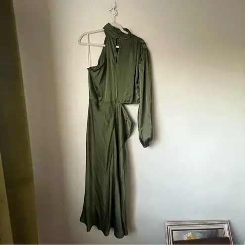 Petal and Pup Amelia One Shoulder Long Sleeve Cut Out Midi Dress L