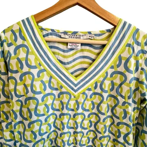 Gretchen Scott Womens Tunic Coverup Top Size S Beachy Resort Vacation Coastal White