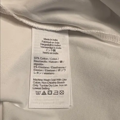 J Crew Factory women’s Cap sleeve stretch square neck tank top Size S NWT White