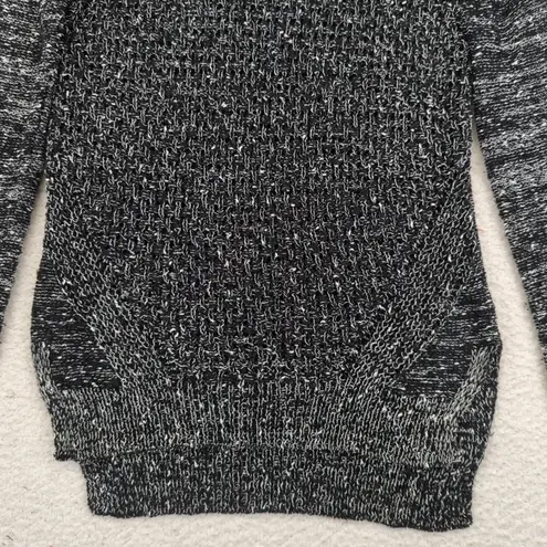 Stitch Fix Madison Lilly Black Open Knit Crewneck Sweater Women's Size Small
