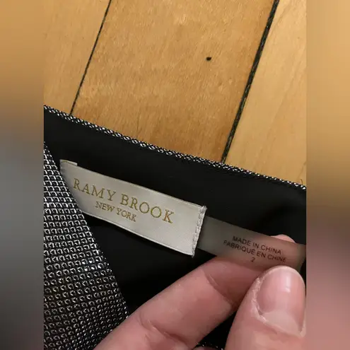 Ramy Brook Silver Metallic Madilyn Mini Dress