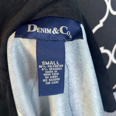 Denim & Co Animal Print Patchwork Full Zip Bold Artsy Abstract Jacket Size Small