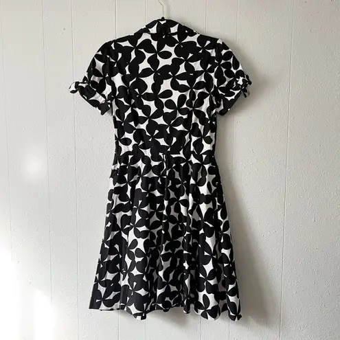 INC Y2K Floral Fit & Flare Dress Womens 6 Party Cocktail Wedding Guest Spring Black