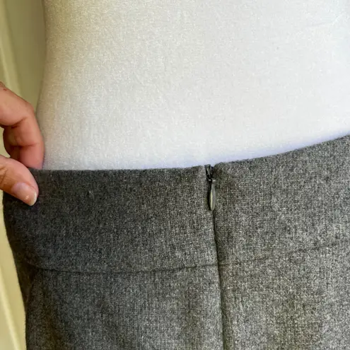 Kenar Gray Wool Blend Mini Skirt Career Business Office Wear Classic