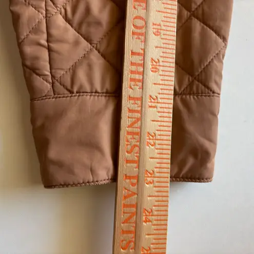 Lands' End  Womens Quilted Barn Coat Jacket Tan‎ Brown Lightweight Classic - Image 6