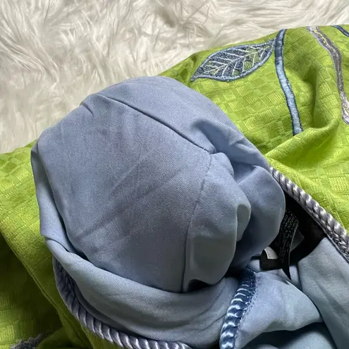 Indigo Moon lime green floral embroidered Shacket