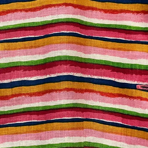 Rickie Freeman for Teri Jon VTG 100% linen blazer blouse size 4 rainbow summer Pink