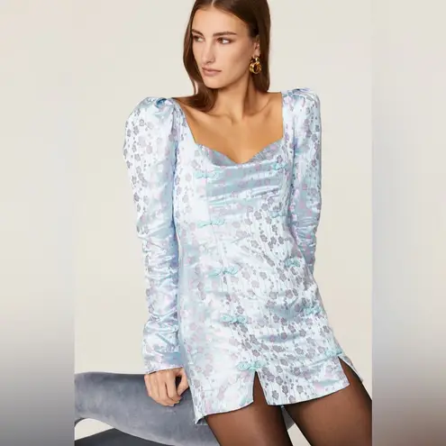 SAU LEE Jen Mini Dress 6 Blue