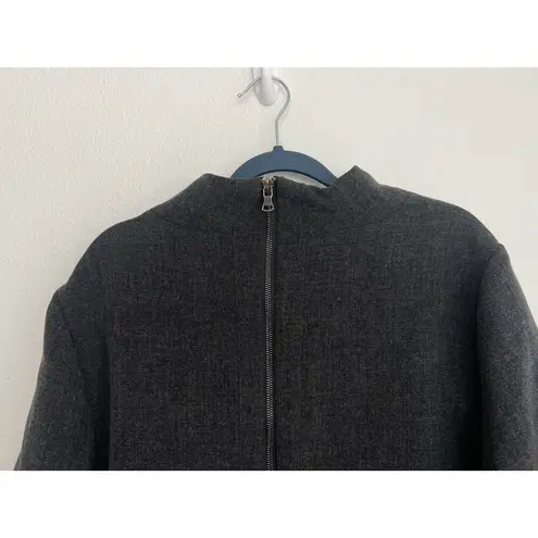 Toccin Tie Waist Sheath Dress Grey Office Quiet Luxe Business Party 18 Stretch