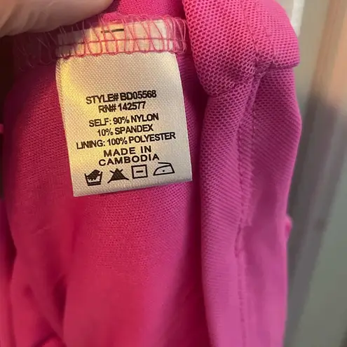 Blashe Los Angeles Pink Ruched Tie Front Spaghetti Strap Formal dress NWT