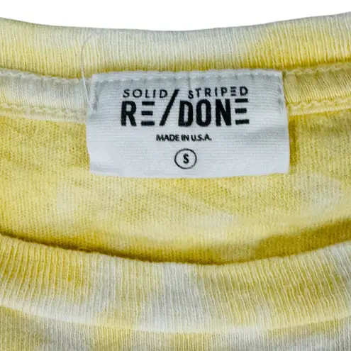 RE/DONE Solid Striped Tie Dye Graphic Tee Cotton Top Small Festival Hippie Boho