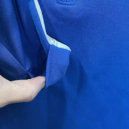 Nike  Womens S Soccer Jacket Performance Blue White Full Zip Finger Holder Sport