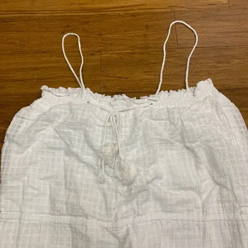 Greylin Dress Womens Small White Mini Tassel Tie Waist Sleeveless Casual Summer