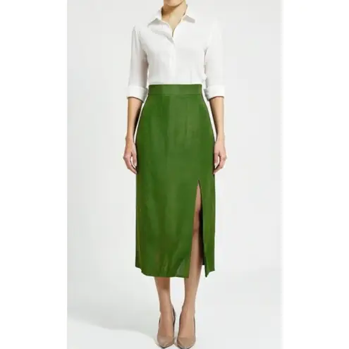 Sézane Lucilla Linen Skirt, Summer Green, FR40/US8