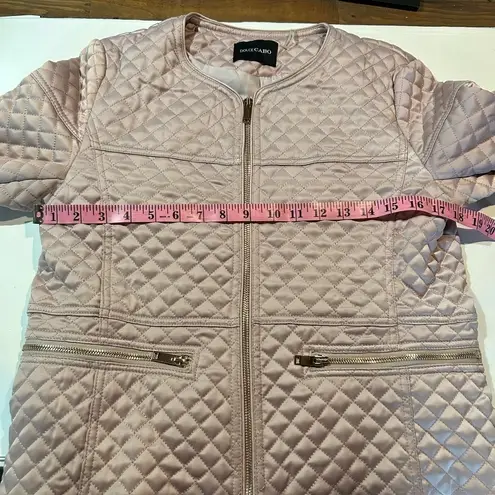 Dolce Cabo Short Quilted Jacket with Zipper Sleeve Size XS