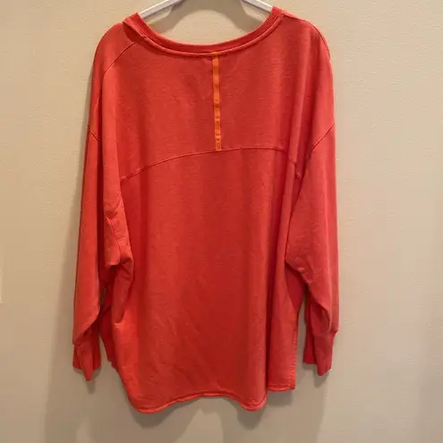 L.L Bean SoftFlex Crewneck Dolman Sleeve Pullover Peachy Orange LARGE PETITE Size undefined
