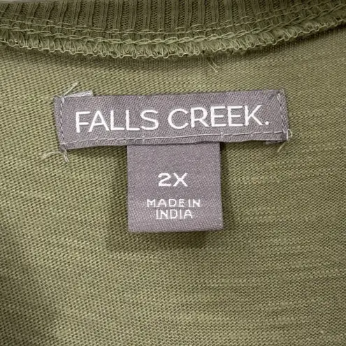 Falls Creek Sage Green Midi Cap Sleeveless Casual Dress Women's Size 2X NWT