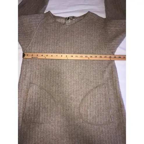 The Territory Ahead Dress Size MP Ribbed Knit Lambswool Long Sleeve Made Italy