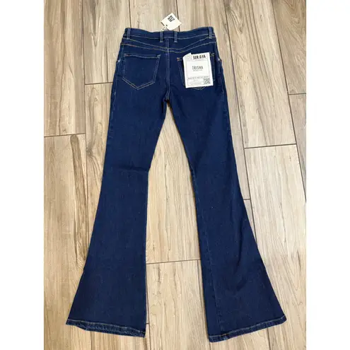 NWT Ser.o.ya Trisha Mid Rise Flare Pant Jeans Sz 27 $278 Blue