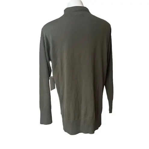 Chelsea28 NWT, Olive Green Funnel Neck Long Sleeve Sweater, Sz M