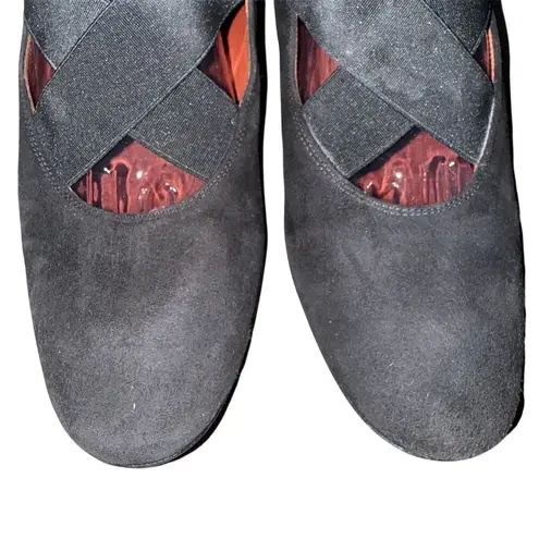 Donald J Pliner Women's Black Suede Crisscross Flats Size 8.5 N