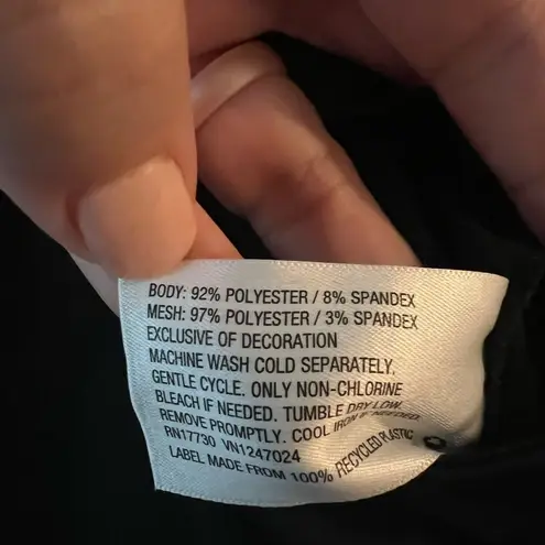 Hunter  for Target Black Mesh Back Tank Active Gym Grunge Goth