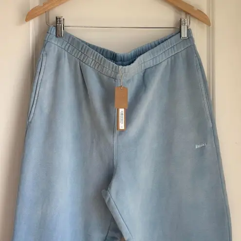 SKIMS French Terry Straight Leg Pant in Blue Bell, Size Small