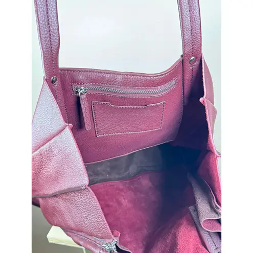 Sanctuary NWT  BleekerTote Handbag Purse Plum Brandy Leather Tassel MSRP $198