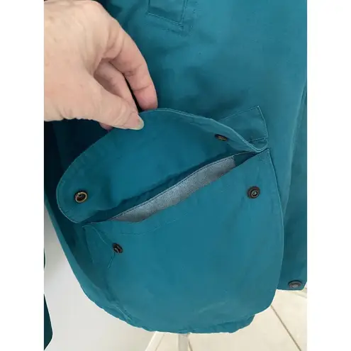 Pacific trail Vintage Coat Large Teal Purple Hooded Jacket Coat Lined Outerwear*