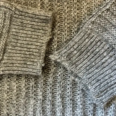 Vintage ‎ Havana Gray Sweater with Pink Stitching Size L