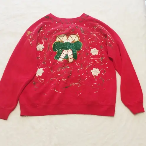 Hanes Handmade “Ugly Christmas Sweater”Fancy Candy-Cane