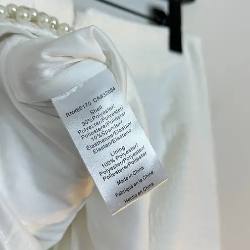 Hutch Anthropologie Adley Pearl-Trimmed Tweed Bridal Set in White