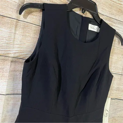 Eliza J ruffle layered skirt black formal sleeveless sheath dress women Size 2
