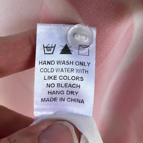 Dress Forum Los Angeles Women's Pink & Red Mini Wrap Dress Size L. NEW