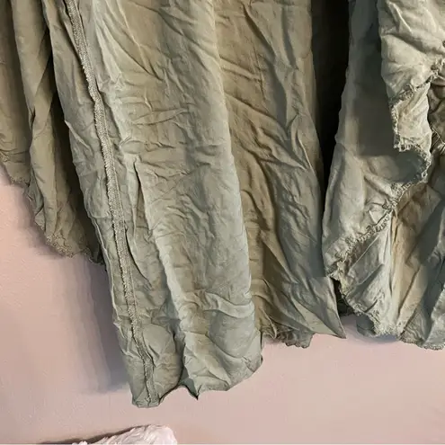 ARITZIA WILFRED Tiered Babydoll Dress Green Size L