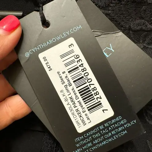 Cynthia Rowley  Black Wicker Park Lace Eyelet Dress Size 8 NWT