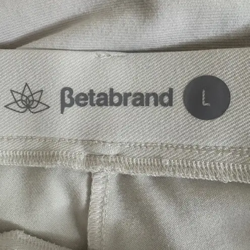 Betabrand Womens White Bootcut Stretch Pants Size L