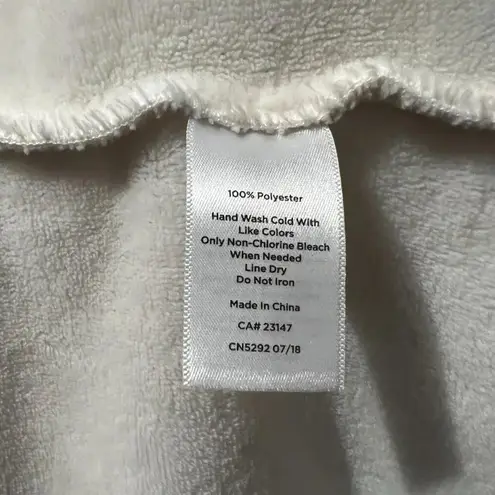 Talbots  Quilted Plush Robe Cream Womens Large Spa Cozy House Coat - Image 5