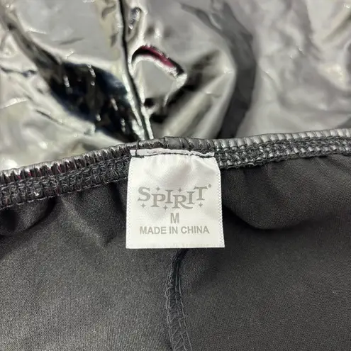 Spirit Shiny Black Police Bodysuit Size M