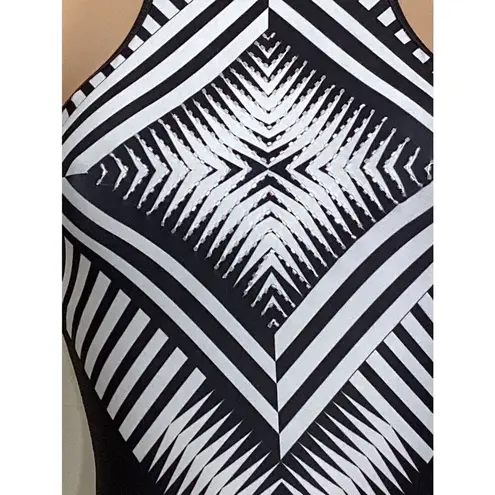 PilyQ New. Black and white beaded swimsuit