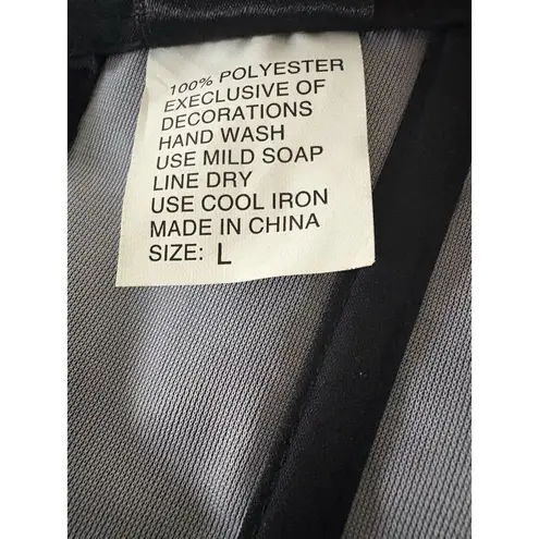 Frederick's of Hollywood Black Corset Top Size L Lace Up Burlesque Pirate Whimsy