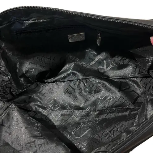 Furla Black Leather Shoulder Bag with Silver Chain Strap EUC