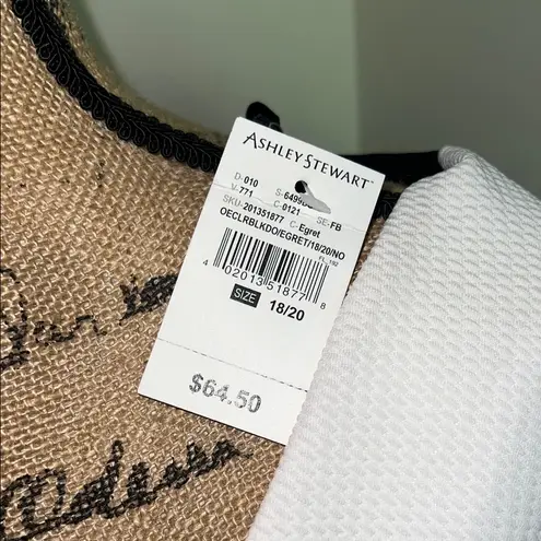 Ashley Stewart NWT Chic Asymmetrical Black and White Dress